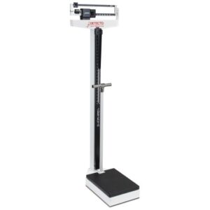 Physician Scale with Height Rod Detecto Balance Beam Display 400 lbs. / 181 kg Capacity White Analog