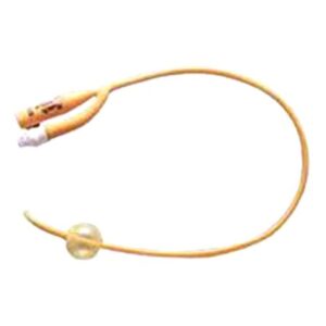 Foley Catheter Rusch PureGold 2-Way Coude Tip 5 cc Balloon 20 Fr. PTFE (Teflon) Coated Latex