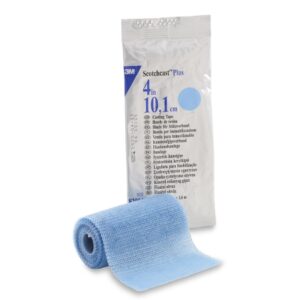 Cast Tape 3M Scotchcast Plus 4 Inch X 12 Foot Fiberglass / Resin Light Blue