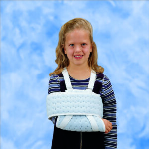 Sling and Swathe Shoulder Immobilizer DeRoyal Pediatric Blue Purr Foam Contact Closure