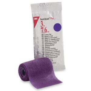 Cast Tape 3M Scotchcast Plus 3 Inch X 12 Foot Fiberglass / Resin Purple
