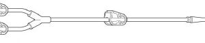 Urology Irrigation Set Uromatic 0.280 Inch ID 81 Inch 2 Lead