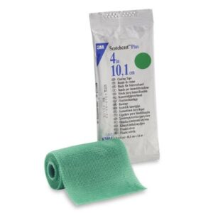 Cast Tape 3M Scotchcast Plus 4 Inch X 12 Foot Fiberglass / Resin Green