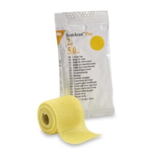 Cast Tape 3M Scotchcast Plus 2 Inch X 12 Foot Fiberglass / Resin Yellow