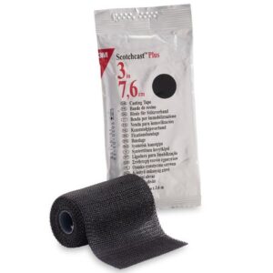 Cast Tape 3M Scotchcast Plus 3 Inch X 12 Foot Fiberglass / Resin Black