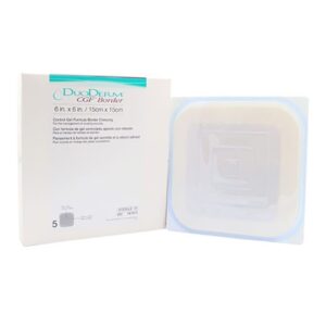 Hydrocolloid Dressing DuoDERM CGF Border Foam Backing 6 X 6 Inch Square Hydrocolloid