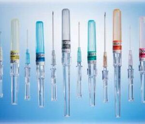Peripheral IV Catheter Safelet 18 Gauge 1-1/4 Inch ETFE Straight Hub Non Blood Control Non-Safety
