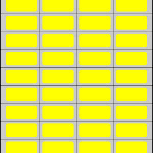 Blank Label Timemed Printer Label Yellow Laser Piggyback 3/4 X 1-3/4 Inch