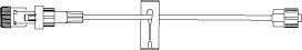 IV Extension Set Safsite Needle-Free Port Small Bore 7-1/2 Inch Tubing Without Filter Sterile