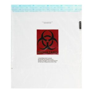 Specimen Transport Bag with Document Pouch Speci-Gard 15 X 17 Inch Adhesive Closure Biohazard Symbol / Storage Instructions / Instructions for Use NonSterile