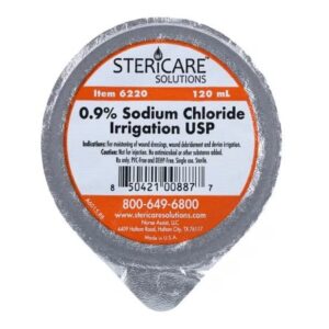 Irrigation Solution Nurse Assist 0.9% Sodium Chloride Not for Injection Foil-Lidded Cup 120 mL