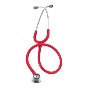 Clinician Stethoscope 3M Littmann Classic II Red 1-Tube 28 Inch Tube Double Sided Chestpiece