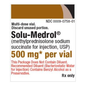 Solu-Medrol Methylprednisolone Sodium Succinate 500 mg Injection 8 mL