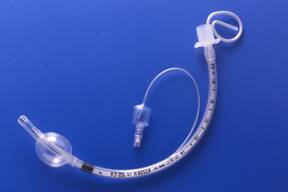 Cuffed Endotracheal Tube Flexi-set Safety Clear Plus 340 mm Length Curved 8.0 mm Adult Murphy Eye