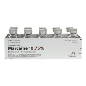 Marcaine Bupivacaine HCl, Preservative Free 0.75% Injection 10 mL