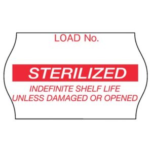 Pre-Printed Label Comply Laboratory Use Red Label Sterilized Red Sterilization Label 5/8 X 1-1/8 Inch