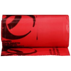 Biohazard Waste Bag McKesson Biohazard Symbol / Infectious Waste 10 to 15 gal. Red 24 X 32 Inch
