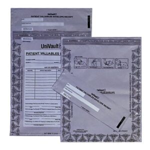 Personal Property Bag 9 X 12 Inch Polyethylene Adhesive Closure Opaque Gray