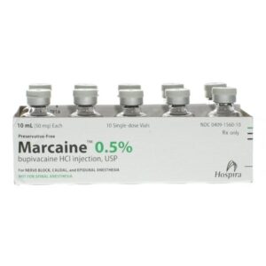 Marcaine Bupivacaine HCl, Preservative Free 0.5% Injection 10 mL