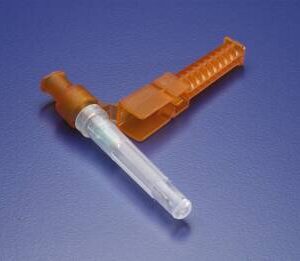 Safety Hypodermic Needle Needle-Pro 1 Inch Length 25 Gauge Regular Wall Hinged Safety Needle