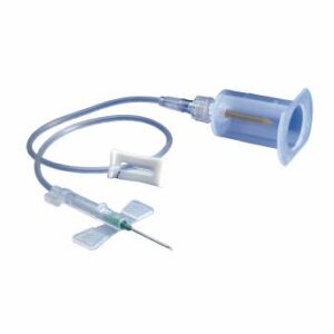 Saf-T Wing Blood Collection Set with Holder 25 Gauge 3/4 Inch Needle Length Safety Needle 12 Inch Tubing Sterile