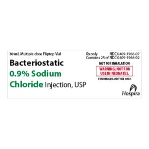 Bacteriostatic Sodium Chloride 0.9% Injection 30 mL