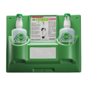 Eyewash Station Wall Mount Dual 32 oz. Empty Bottles