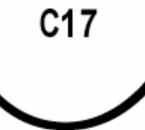 Nonabsorbable Suture with Needle LOOK Nylon C-17 3/8 Circle Reverse Cutting Needle Size 4-0 Monofilament