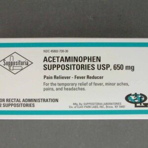Pain Relief 650 mg Strength Acetaminophen Rectal Suppository 12 per Box
