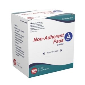 Non-Adherent Dressing Dynarex 2 X 3 Inch Sterile 100 per Pack