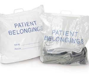 Patient Belongings Bag 20 X 20 Inch LLDPE Snap Closure White