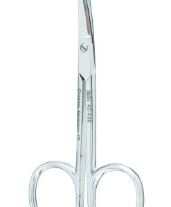 Cuticle Scissors Miltex 3-1/2 Inch Length OR Grade Chrome Plated German Stainless Steel NonSterile Finger Ring Handle Curved Sharp Tip / Sharp Tip