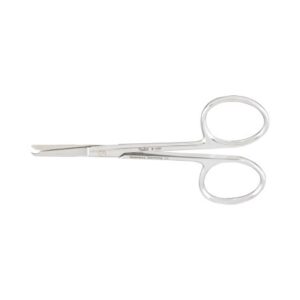 Stitch Scissors Miltex Spencer 3-1/2 Inch Length OR / Surgical Grade German Stainless Steel NonSterile Finger Ring Handle Straight Blunt Tip / Blunt Tip
