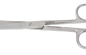 Operating Scissors Vantage 4-1/2 Inch Length Office Grade Stainless Steel Finger Ring Handle Straight Blunt Tip / Blunt Tip