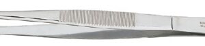 Tissue Forceps Vantage 6 Inch Length Floor / Office Grade Pakistani Stainless Steel NonSterile NonLocking Thumb Handle Straight 1 X 2 Teeth