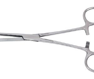 Hemostatic Forceps Vantage Rochester-Pean 8 Inch Length Floor / Office Grade Pakistani Stainless Steel NonSterile Locking Finger Ring Handle Straight Serrated Tips