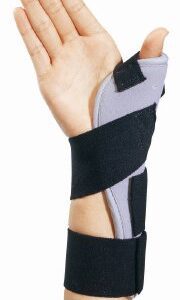 Thumb Splint ThumbSPICA One Size Fits Most Elastic Contact Closure Strap Black / Gray