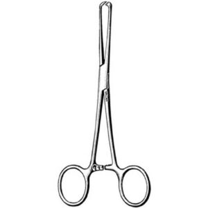 Tissue Forceps Sklar Allis 6 Inch Length OR / Surgical Grade German Stainless Steel NonSterile Locking Finger Ring Handle Straight 3 X 4 Teeth