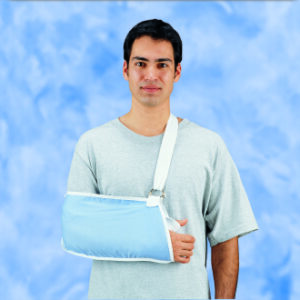 Arm Sling with Shoulder Pad DeRoyal D-Ring / Hook and Loop Strap Closure Child Size