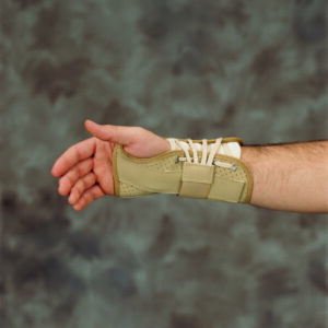 Cock-Up Wrist Brace DeRoyal Canvas Left Hand Beige 2X-Large