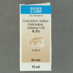 Gentamicin Sulfate 0.3% Ophthalmic Solution 5 mL