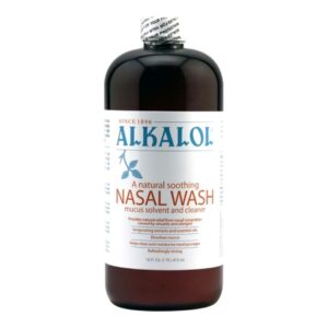 Mucus Solvent and Nasal Wash Alkalol Liquid 16 oz.