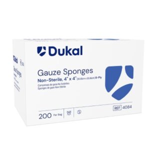 Gauze Sponge Dukal 4 X 4 Inch 8-Ply NonSterile 200 per Pack