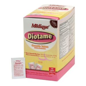 Anti-Diarrheal Diotame 262 mg Strength Chewable Tablet 500 per Box