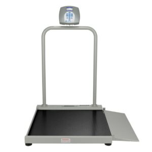 Wheelchair Scale Health O Meter LCD Display 1000 lbs. / 454 kg Capacity Gray AC Adapter / Battery Operated