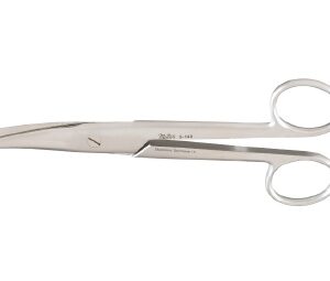 Dissecting Scissors Miltex Mayo-Noble 6-1/2 Inch Length OR / Surgical Grade German Stainless Steel NonSterile Finger Ring Handle Curved, Rounded Blunt Tip / Blunt Tip