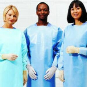 Protective Procedure Gown One Size Fits Most White NonSterile Not Rated Disposable