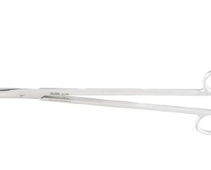 Dissecting Scissors Miltex Metzenbaum-Nelson 9 Inch Length OR / Surgical Grade German Stainless Steel NonSterile Finger Ring Handle Curved Blunt Tip / Blunt Tip