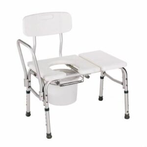 Carex Bath / Commode Transfer Bench Fixed Arm 18 to 21 Inch Seat Height 300 lbs. Weight Capacity