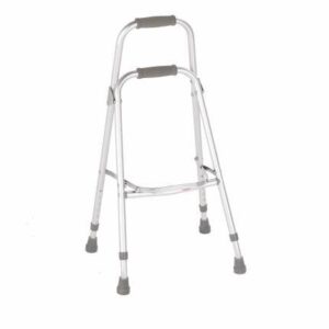 Side Step Folding Walker Adjustable Height Carex Hemi Aluminum Frame 300 lbs. Weight Capacity 30 to 35 Inch Height